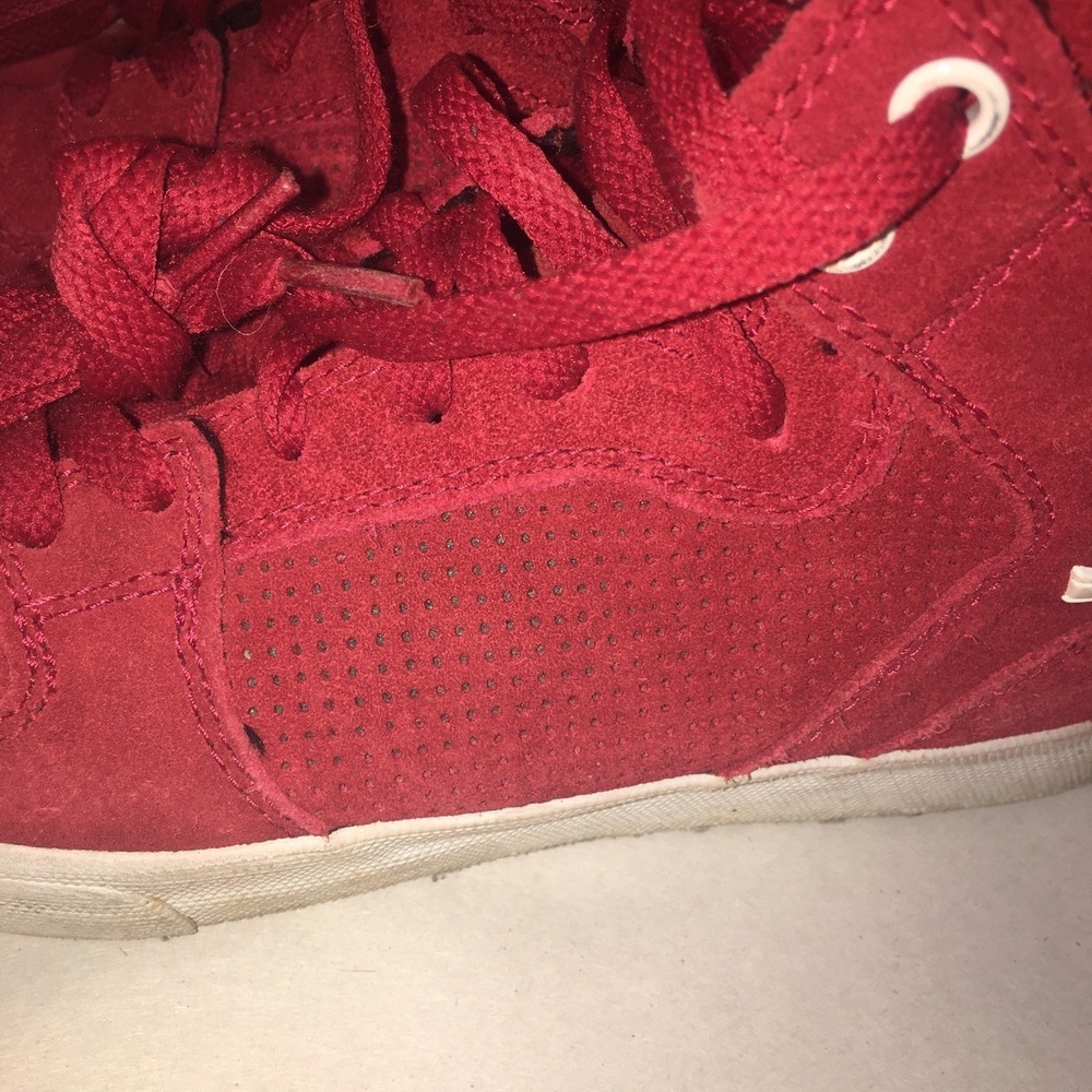 Supra Vaider Shoes Size 8 Red All Suede High Top Skate Sneakers Read Description - Picture 4 of 16